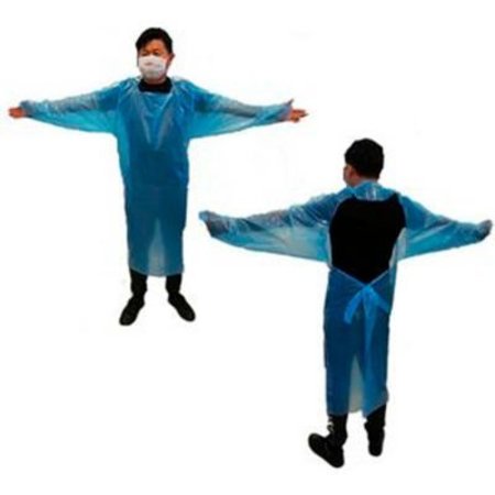 KEMP USA Kemp USA PE Fluid Resistant Gown, Blue, 100 PCS 11-031